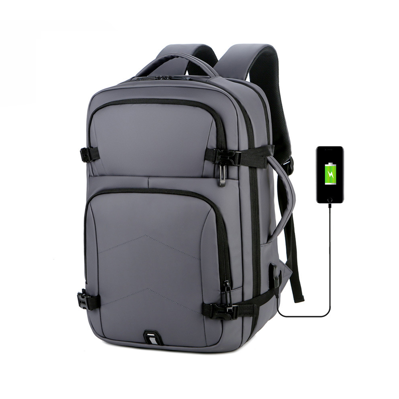 Large Capacity Custom Waterproof Business Laptop Outdoor Travel Backpack With USB Port