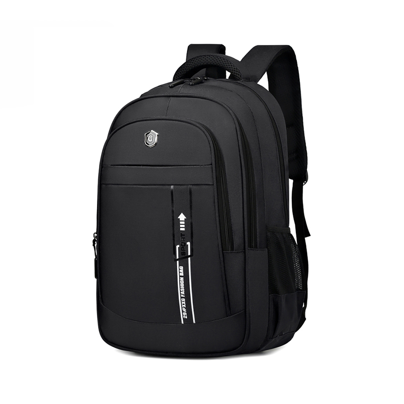 Custom Men Business Back Pack Black Laptop Office Softback Backpack